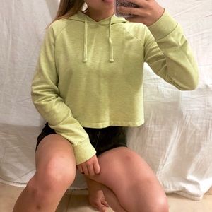 💫neon heathered crop hoodie